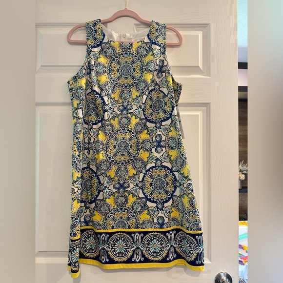 London Times Dresses & Skirts - London Times Blue and Yellow Floral Mini Dress